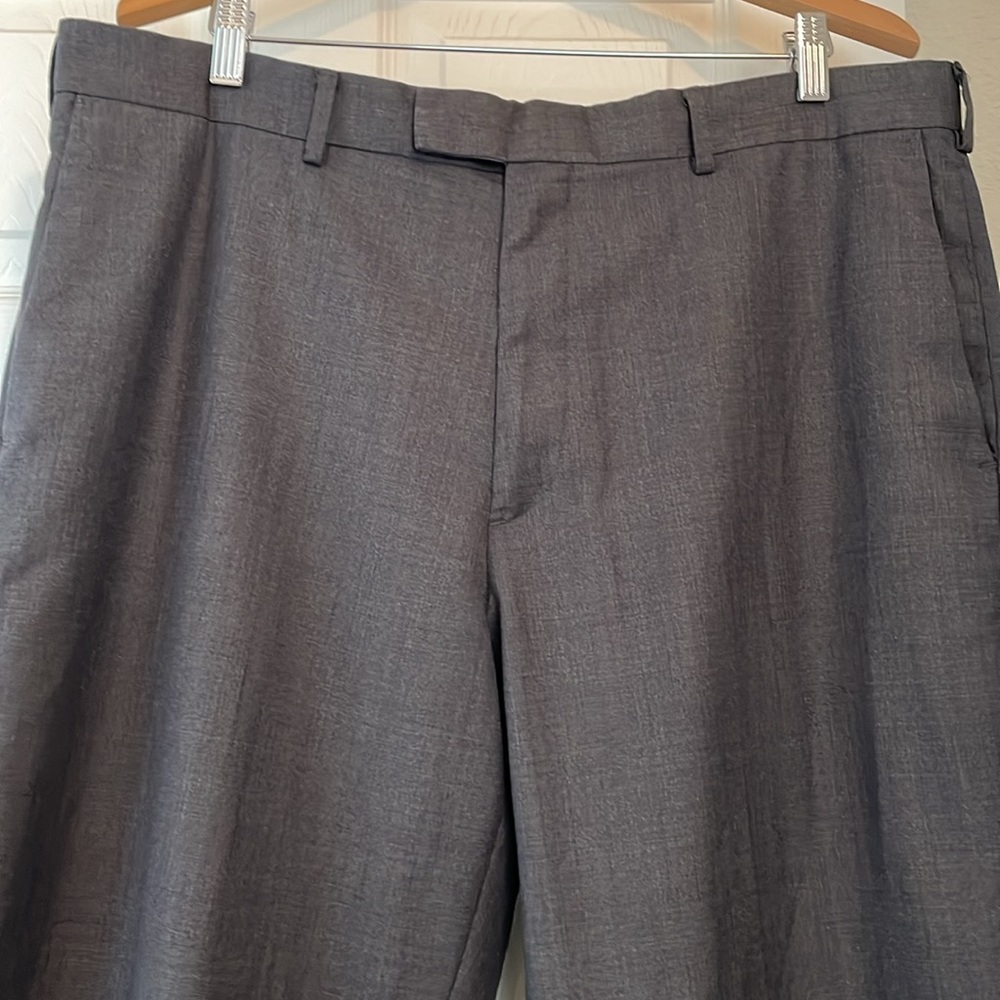 Axist Men’s Flat Front Dress Pants/Slacks, charcoal gray, 38”X 32”